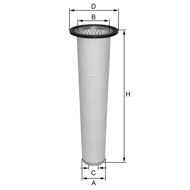 HP4545 air filter element (secondary)