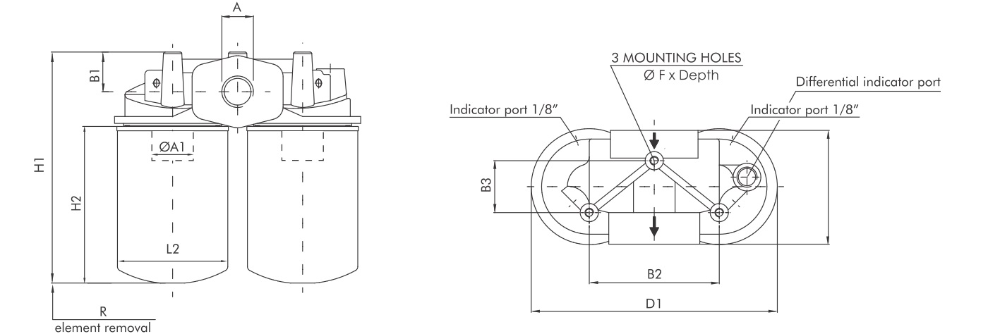 FA140GW03BB70MPB Inline spin-on filter