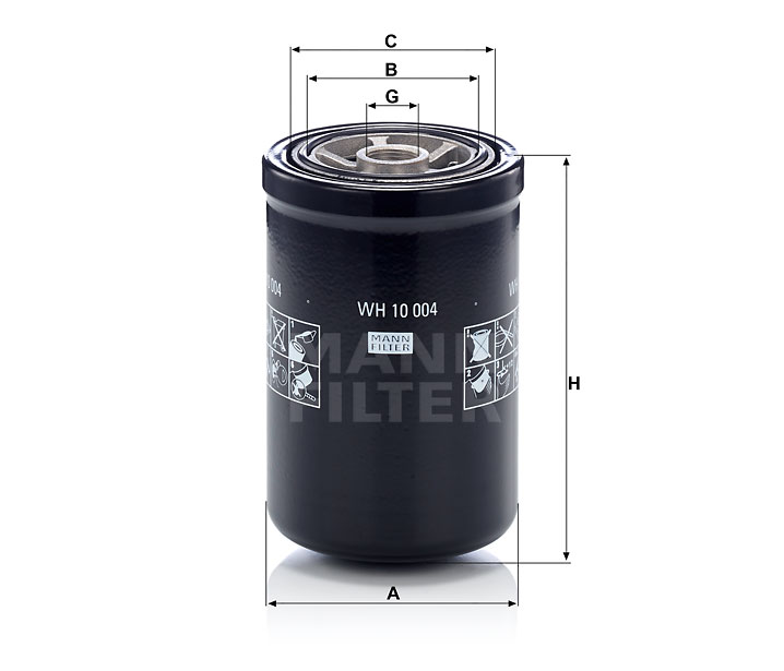 WH 10 004 hydraulic filter spin-on