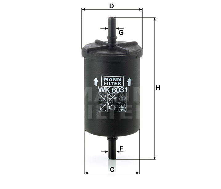 WK 6031 fuel filter in-line