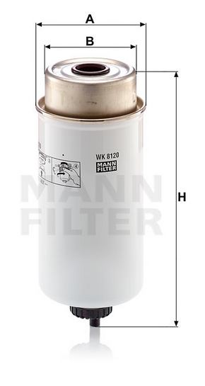 WK 8120 fuel filter spin-on