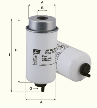 ZP8037FMB Kraftstofffilter SpinOn