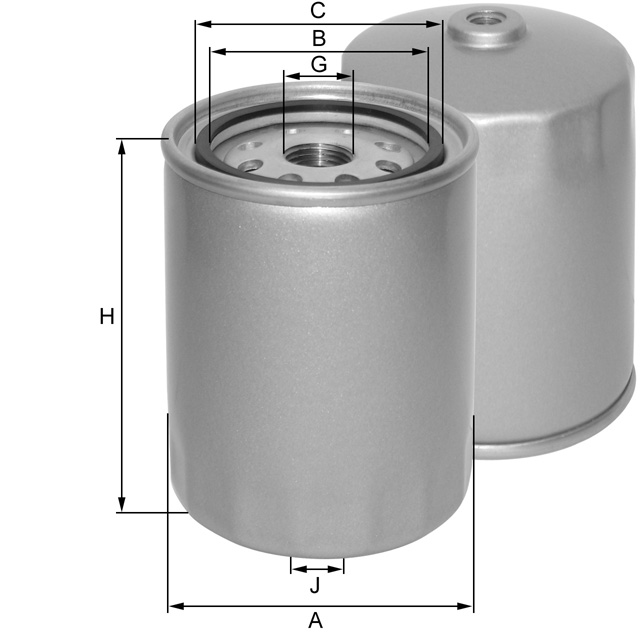 ZP16BF fuel filter spin-on