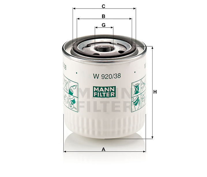 W 920/38 Wechselfilter SpinOn