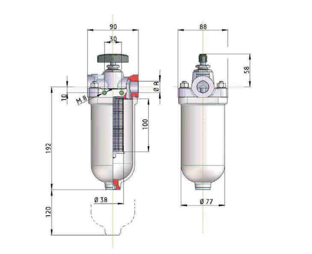 KMGW00003 wire gap-type filter