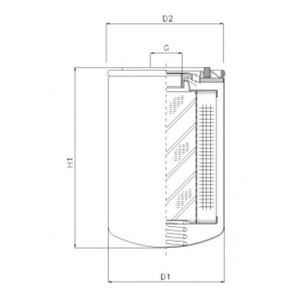 A110CW25 SpinOn filter element