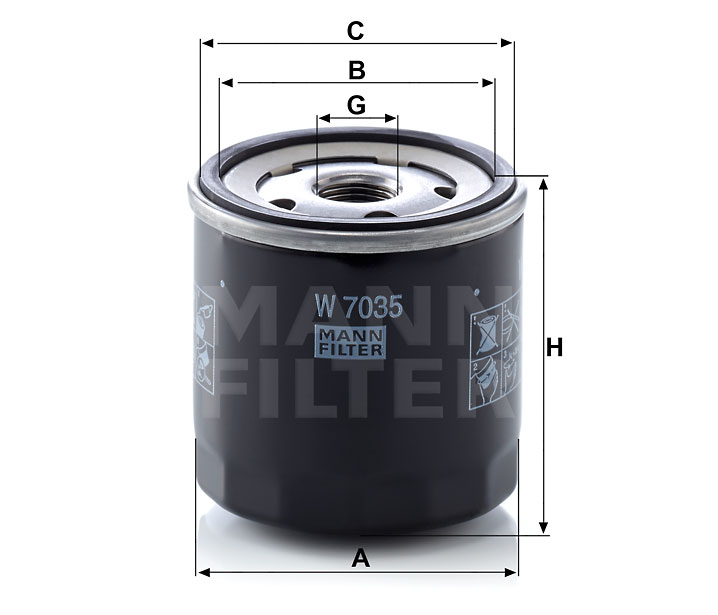 W 7035 oil filter