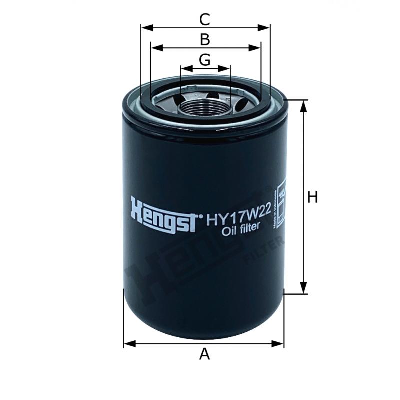 HY17W22 oil filter spin-on