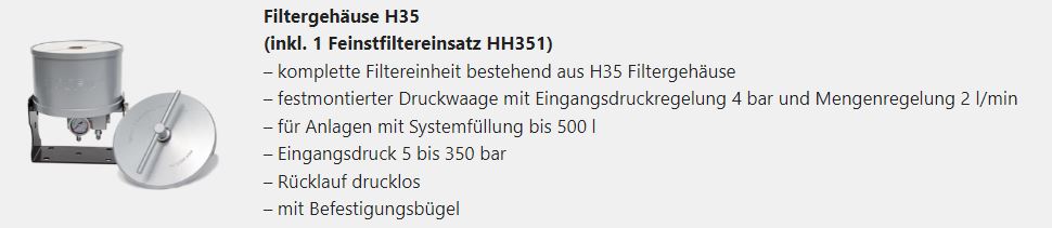 H35 Filtergehäuse