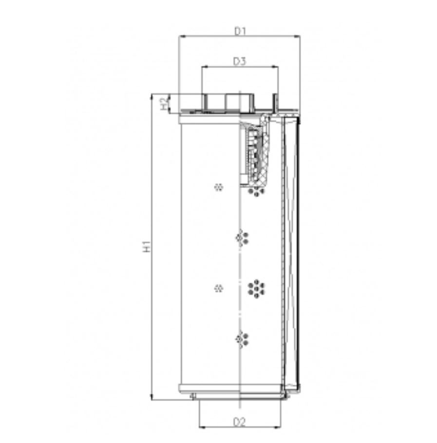 RHR2600G03B3/AB1 Filter element for return filter