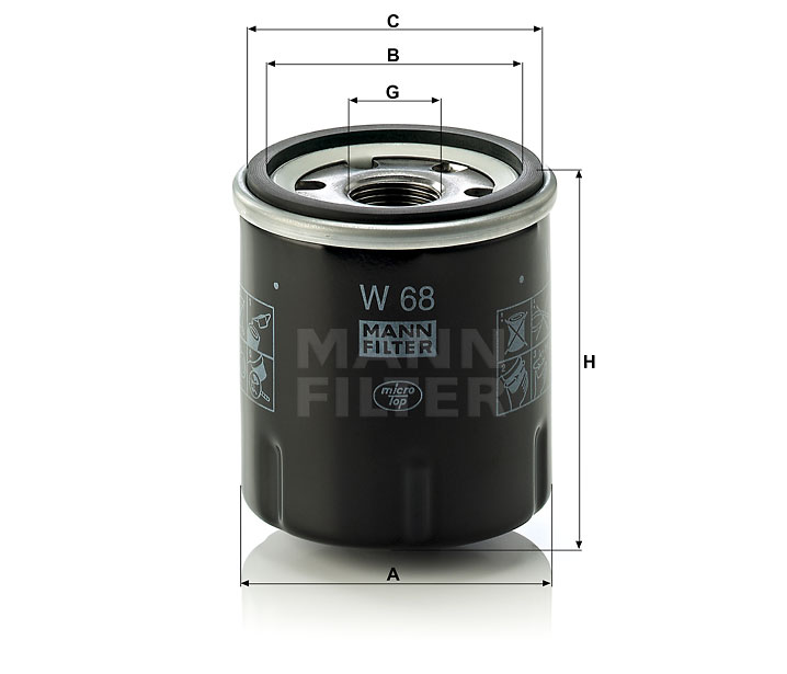 W 68 oil filter (spin-on)