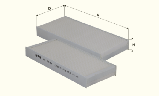 HC7044 cabin air filter element