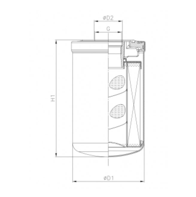 A522G25V0/AB1 hydraulic filter spin-on (HyCLEAN)