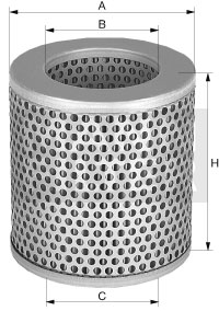 C 1112/1 air filter element 1 µm for high temp.