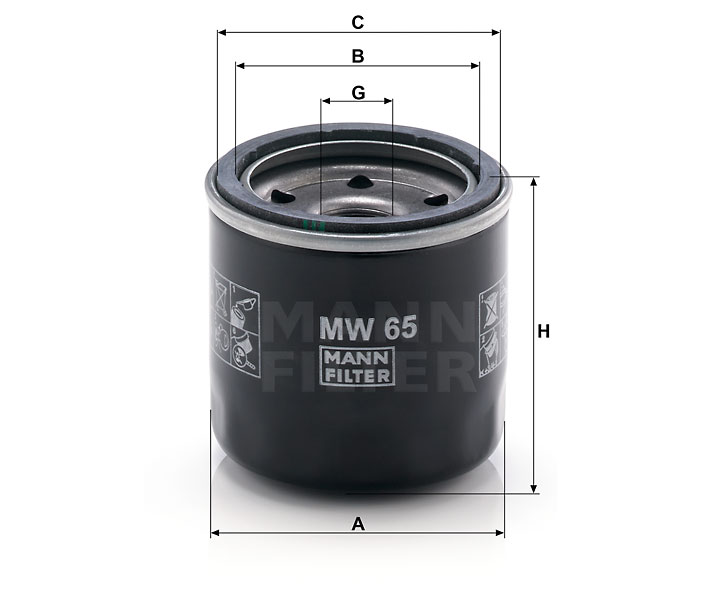 MW 65 oil filter (spin-on)