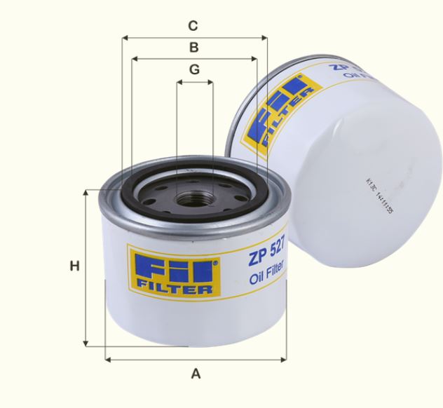 ZP527 oil filter spin-on