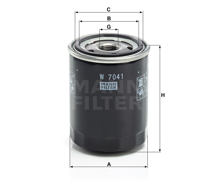 W 7041 oil filter (spin-on)