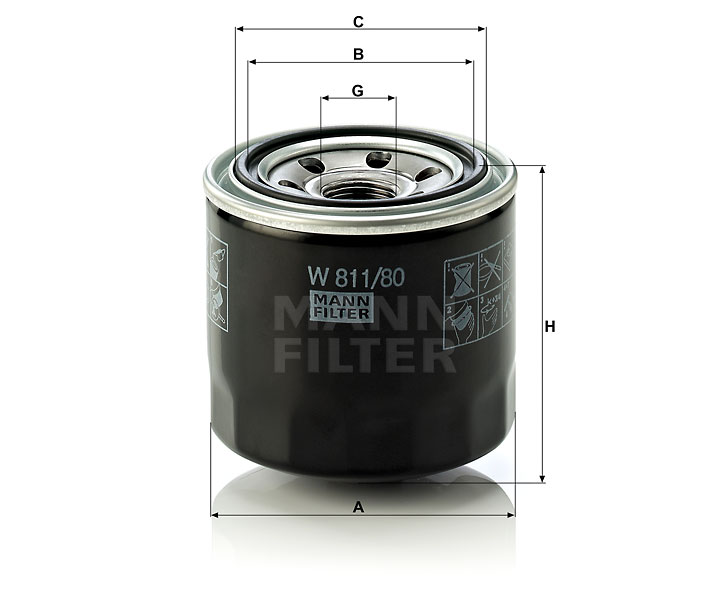 W 811/80 Ölfilter SpinOn