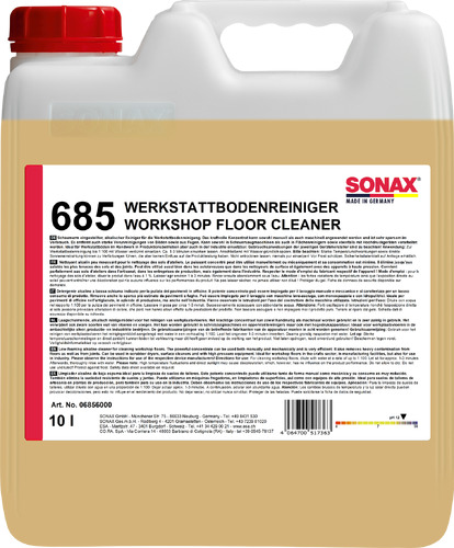 SONAX WerkstattBodenReiniger Schaumarm - 10 Ltr
