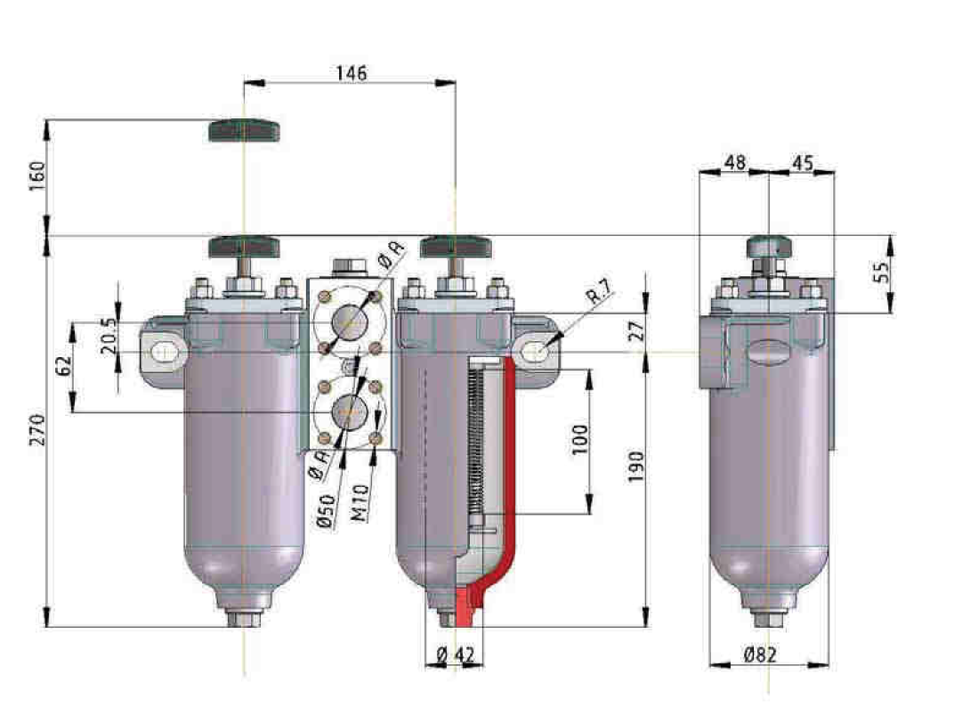 KMGW00002 wire gap-type filter (switchable)