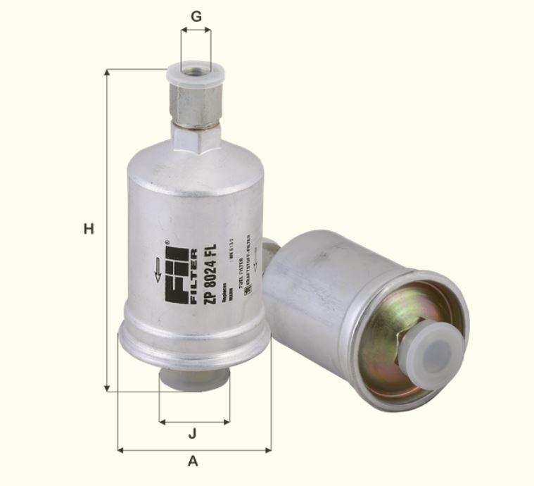 ZP8024FL fuel filter in-line